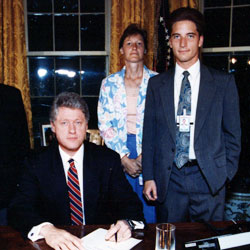 Andrew and Bill Clinton.